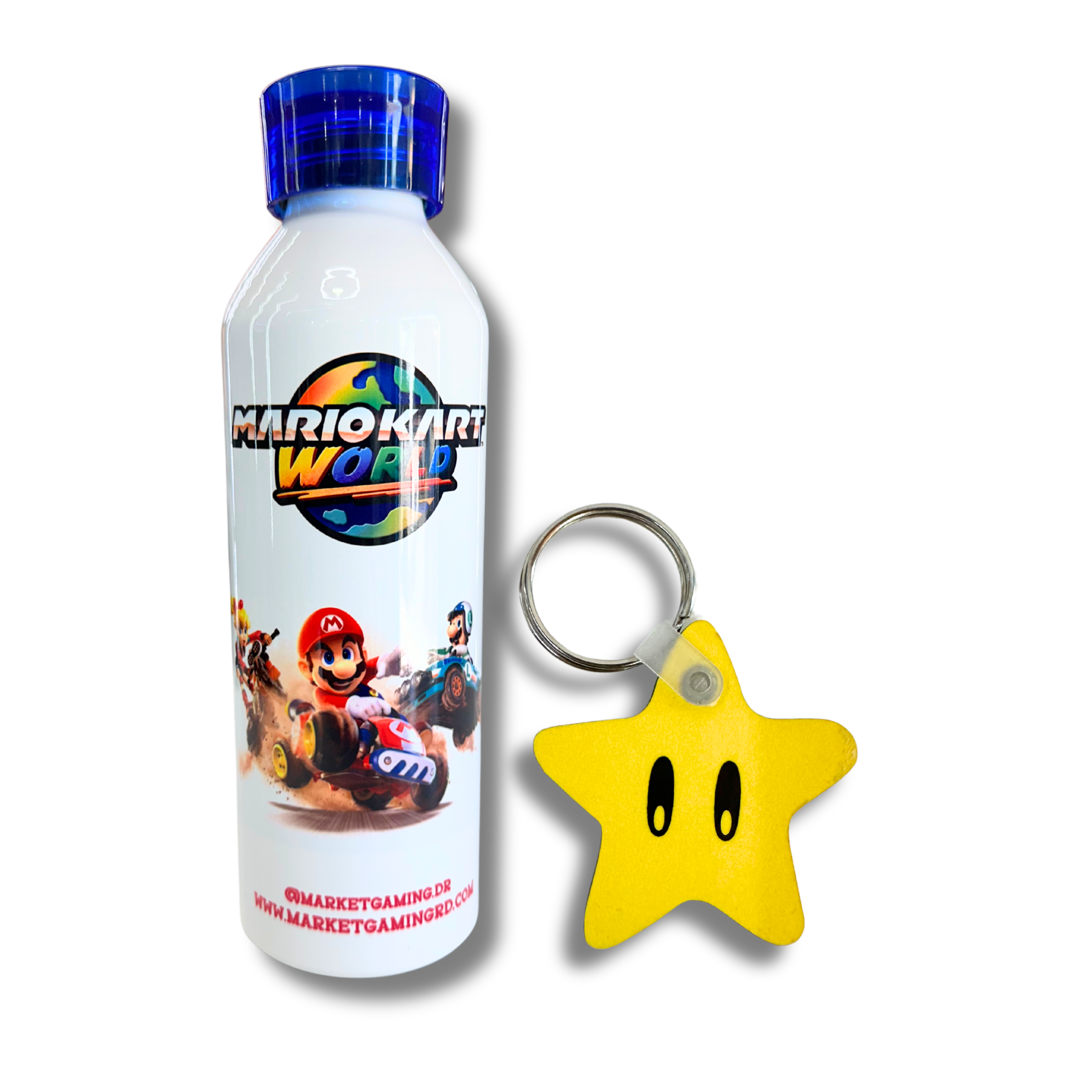 Termo y llavero de Mario Kart World